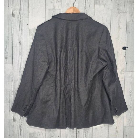 Talbots 99% Wool One Button Office Professional Blazer Grey NwoT Sz.18WP - Picture 3 of 4